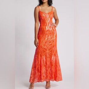 Morgan & Co. Sequin Gown Dress size 0